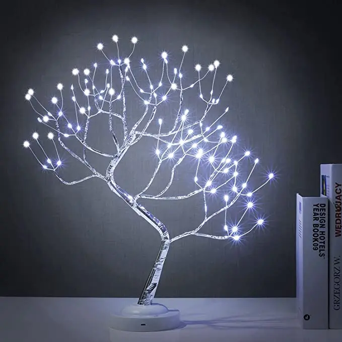  Bonsai Tree Light for Room Decor, Aesthetic Lamps for Living  Room, Cute Night Light for House Decorations, Good Ideas for Gifts,  Weddings, Festivals, Christmas (Warm White, Gold Trunk, 108 LED) 