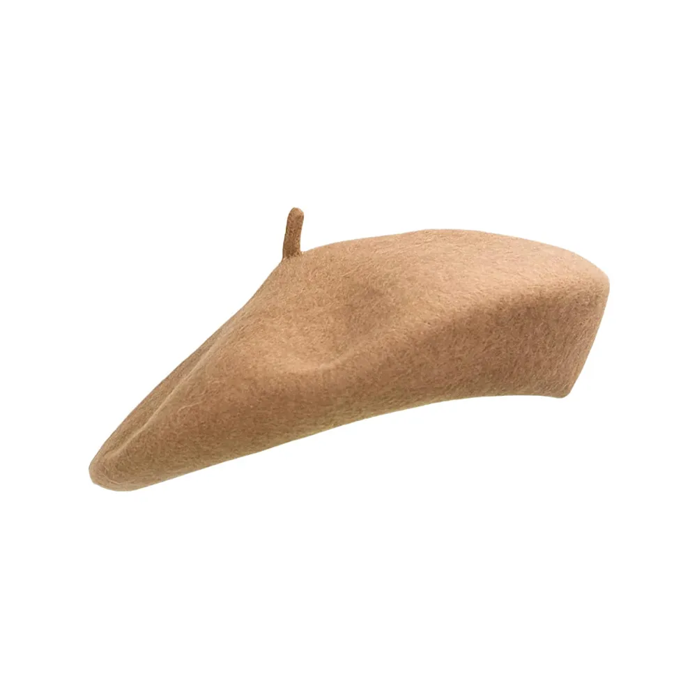 High Quality Wholesale Women Wool Hat French Style Solid Color Beret