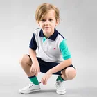 Boy Children 2-7 Years Old Kids Summer Clothing Baby Boy Polo Cotton T Shirt With Button-Down For Sports