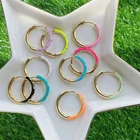 Earring Earrings 2021 Minimalist Colorful High Quality Enamel Fashion Hoop Earring For Women Jewelry