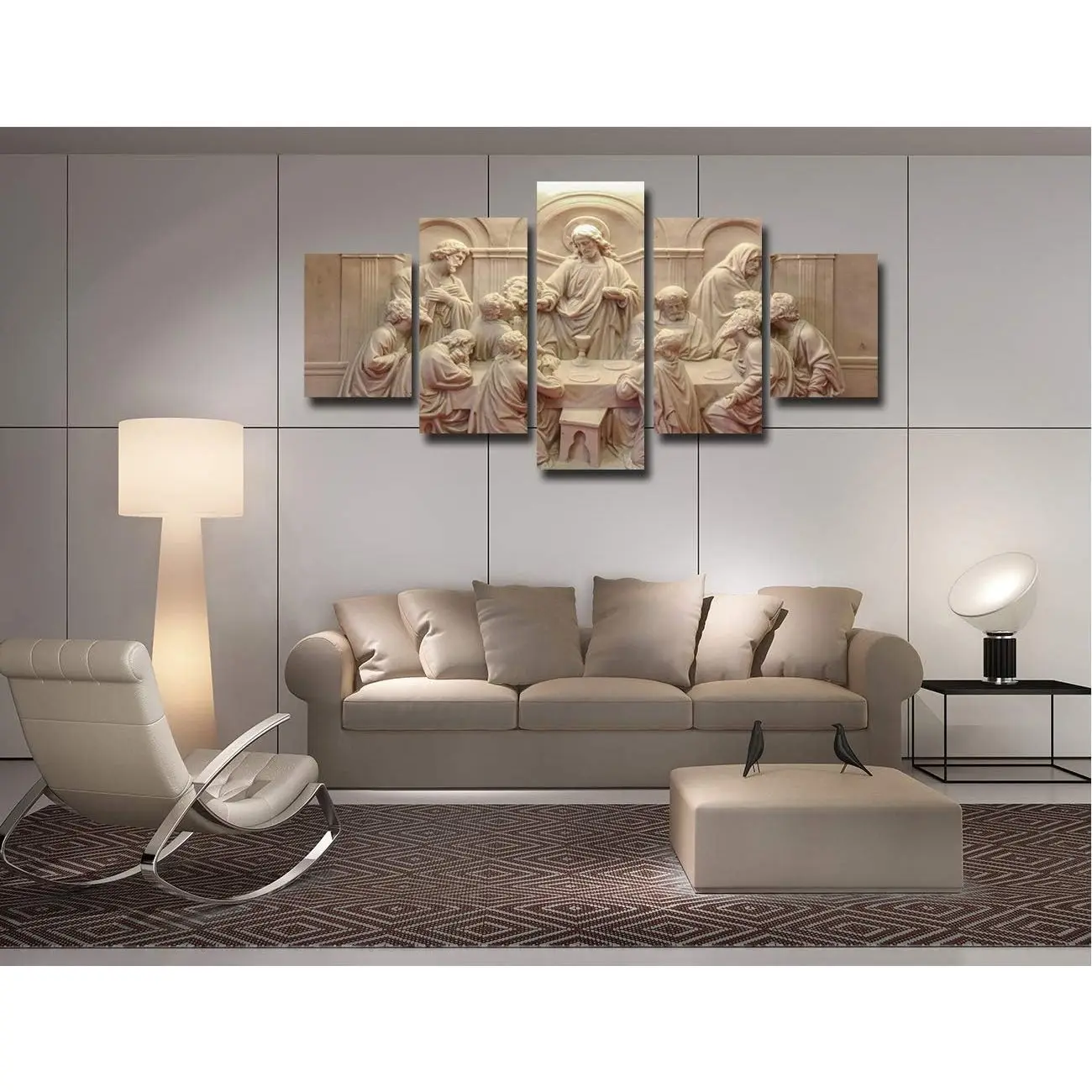 Custom 5-Piece Canvas Wall Art Print Set Jesus' Last Supper Christian Decor MOQ 1 Ultima Cena Paintings H2e0531baee0d45c19571a1e1c7d5af81B