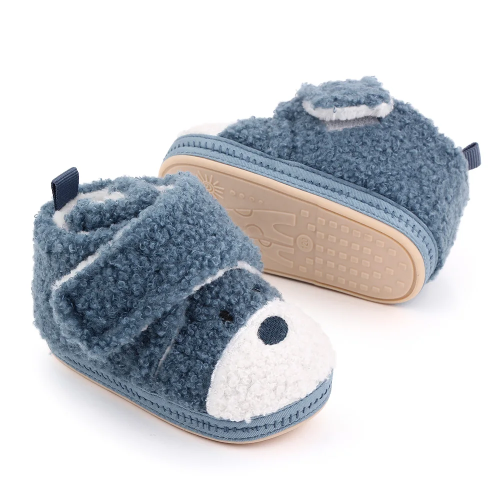 Autumn and Winter Warm Baby Toddler Shoes Non-slip Rubber Soled for Baby Boys and Baby Girls Indoor Cotton Shoes factory