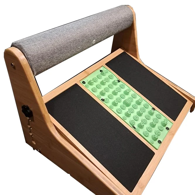 Youlike Adjustable Height Ergonomic Foot Rest Under Desk, Comfortable Anti-Slip Bamboo Foot Tool with Foot Massage