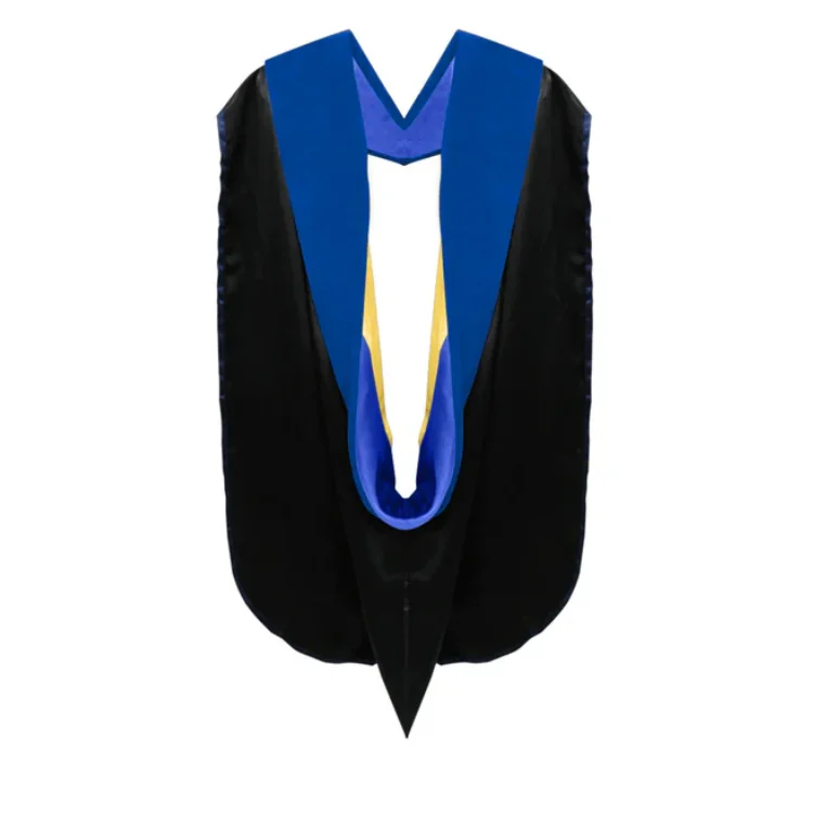 2025 Custom Deluxe Doctoral Graduation Hood PHD Dark Blue/Maroon/Gold Combinations details