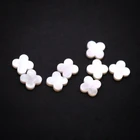 Shell Gemstone Shellshell Natural Shell Stone 4 Leaf Clover Green Wholesale Gemstone