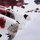Rose Fabric Latest Design REPT Interlock Spandex Polyester Knitted Weft Rose Print Foil Air Pink Scuba Fabric