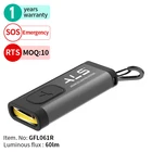 Light ALS 60lm Rechargeable LED Keychain Light Portable Durable Function SOS Super-thin Mini-flashlight