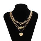 Necklace Excellent Quality Multilayer Iron Materials Gold Plated Heart Pendants For Necklace Suit