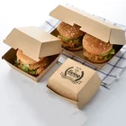 Wholesale Custom Chicken French Fries Burger Food BoxesTakeaway Fast Food Kraft Packaging Folding Paper Boxes