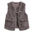 Women Popular Wholesale Warm Winter Women Faux Fur Luxury Ladies Vest