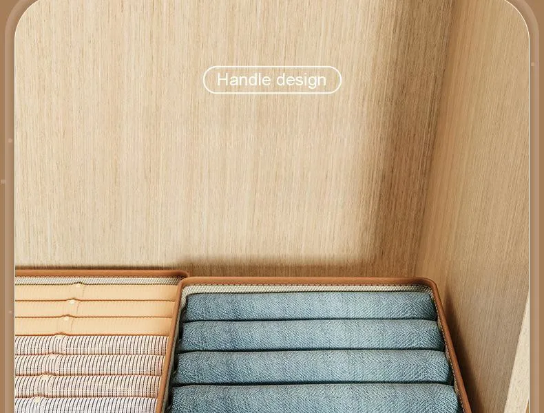2024 New Closet Organizers for Clothes Storage Foldable Storage Boxes with Lids Fabric Clothes Organizer with Handle