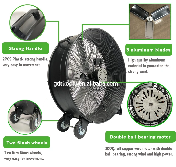 Floor Pedestal Drum Fan, Waterproof, 110, 210~290 m³ - detail 14