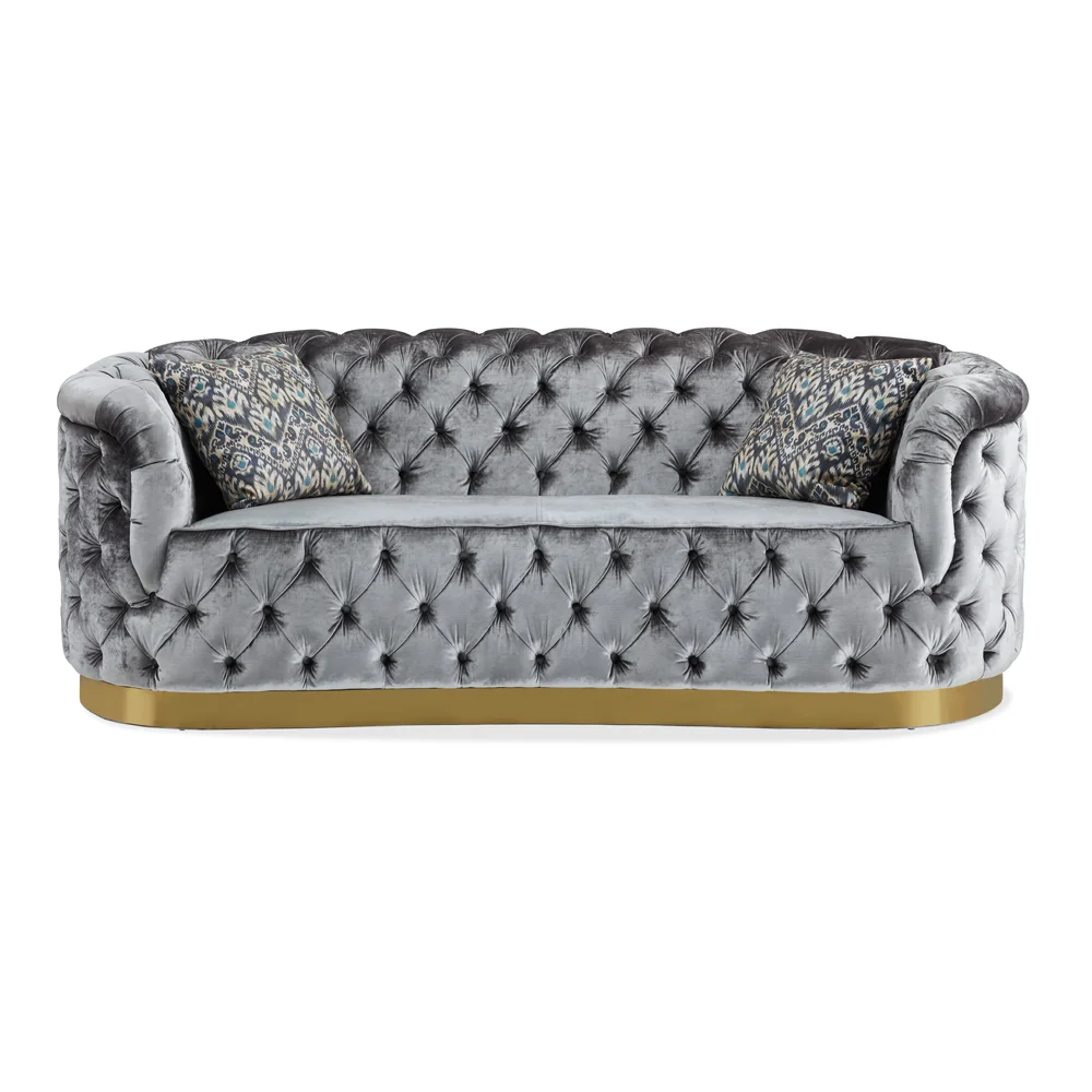 High Quality Velvet Sofa Set Designs For Living Room Furniture ...
