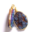 Gemstone Pendants 925 Silver Pendant Wholesale Fashion Custom Jewelry Druzy Gemstone Pendants