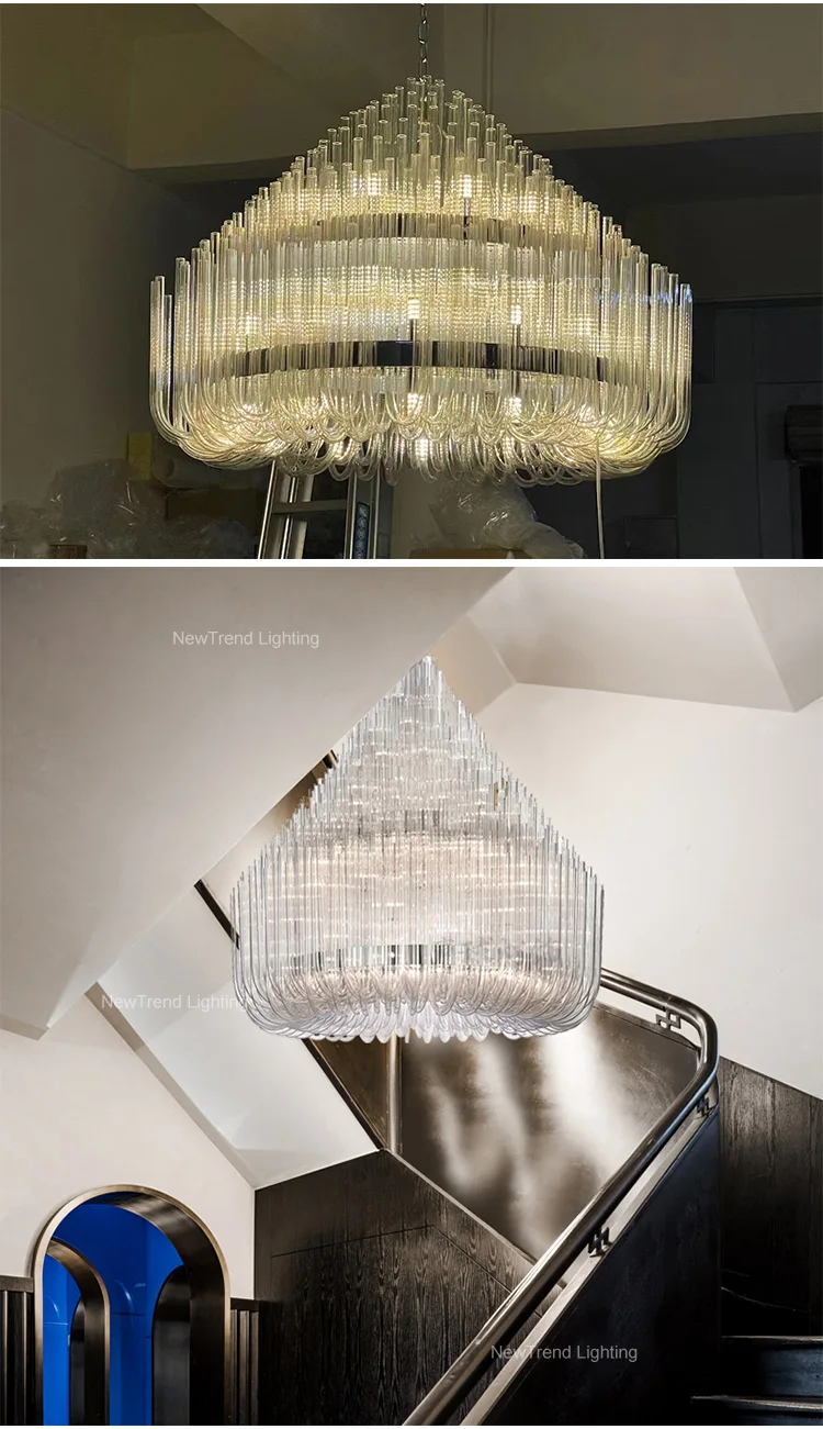 cpl 356 new arrivals bespoke custom light indoor decoration hotel villa staircase glass led chandelier-3