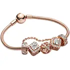 925 Silver Bracelets Silver New Rose Gold 925 Silver Charm Bracelets