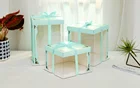 Transparent Birthday Cake 6'' 8'' 10'' 12'' 3 Boxes Per Suite Double Added Height Custom Design