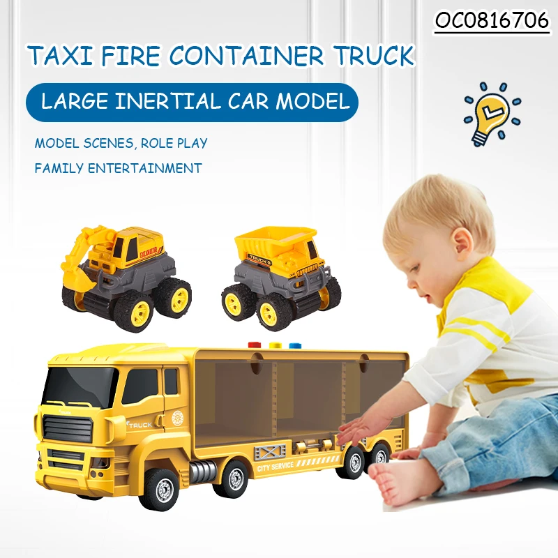 Construction truck alloy car truck model toy truck transport carrier car for kids