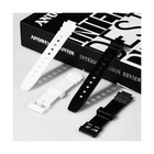 Watch Factory Best Selling Resin Rubber 12mm White Black Watch Band For LRW-250/LX-500H