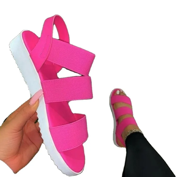 SANDALIA OASIS FAJA CRUZADA con PLATAFORMA GOMA EVA - Pasionaria