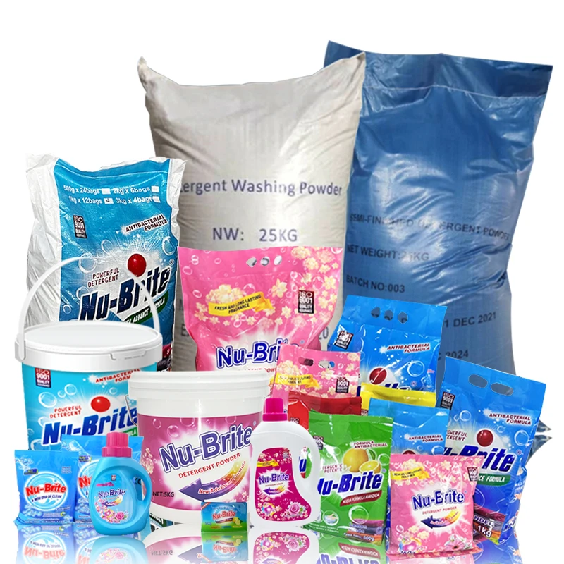 Customized High Concentrated Foam Laundry Detergent Powder Wholesale Lavender and Lemon Fragrance Disposable Soap Powder details