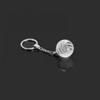 Key Glass Keychain MH-YS11 Volleyball Shape Crytsal Glass Keychain Engrave Logo Crystal Volleyball Key Chain