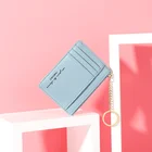 Wallet Logo Accept Customized Logo Fashion Leather Wristlet Wallet Custom Logo Keychain Credit Card Holder