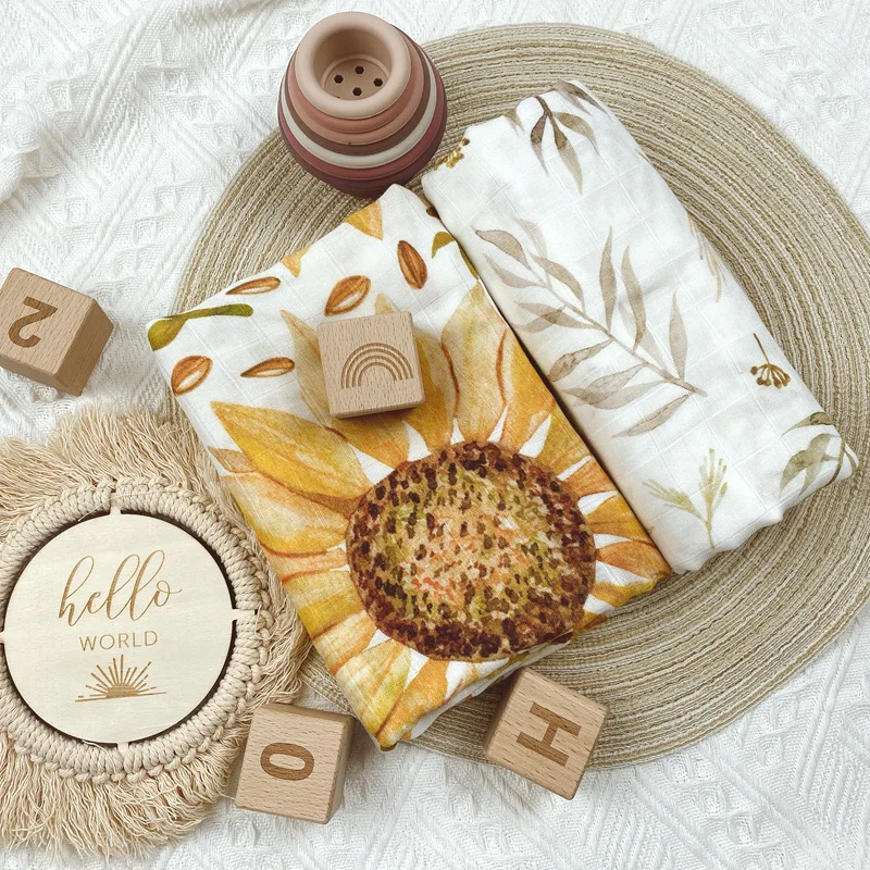 Bamboo Swaddle Blanket (Boho Surf Print)