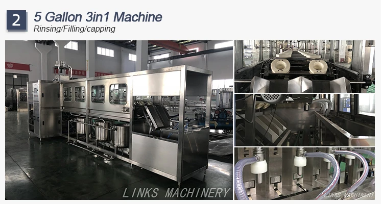 Automatic 19 L Big Barrel 20 Liter Polycarbonate Returnable Bucket 5 Gallon Bottled Water Filling Machine manufacture