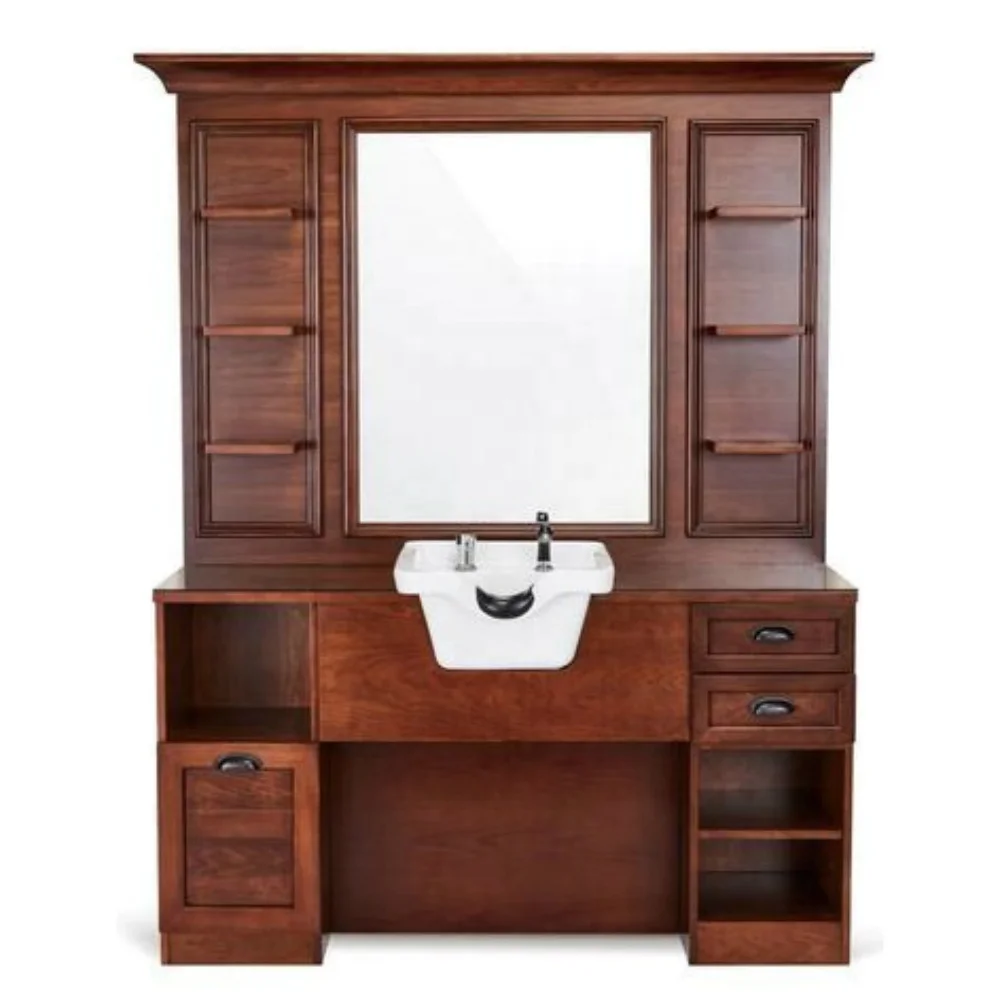 Brown Salon Station With Mirror High Quality Hair Salon Station With  Ceramic Bowl Super Hair Salon Barber Station - Buy Brown Salon Station,Hair  Salon Station,Hair Salon Barber Station Product on Alibaba.com