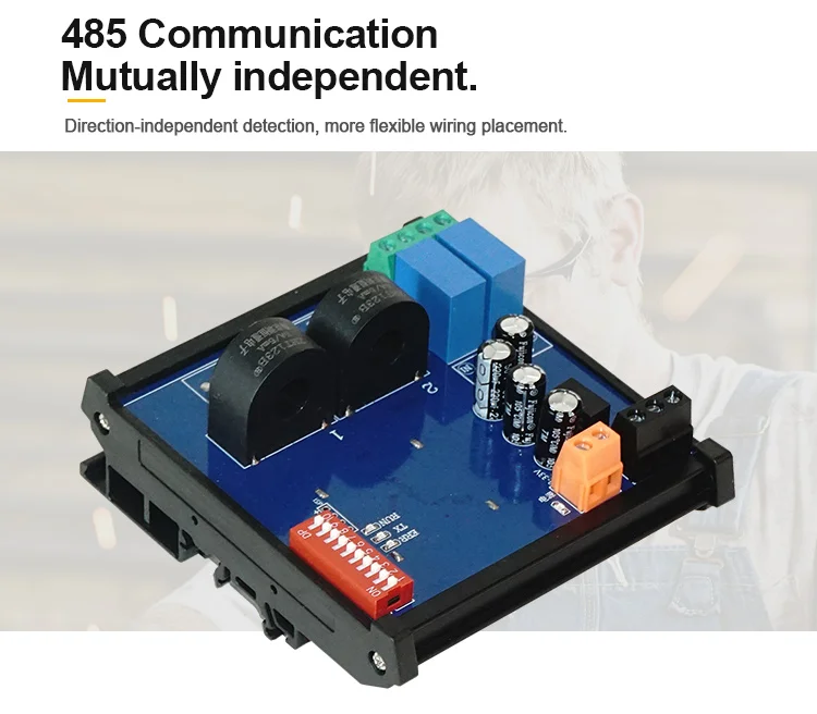 product huaqingjun 2 channel rs485 current voltage transformer detect module high precision rs485 communication acquisition module483-8