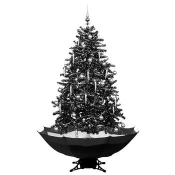 christmas decorations luxury xmas tree artificial Black Led Light luxury PVC snowing black royal Christmas tree
