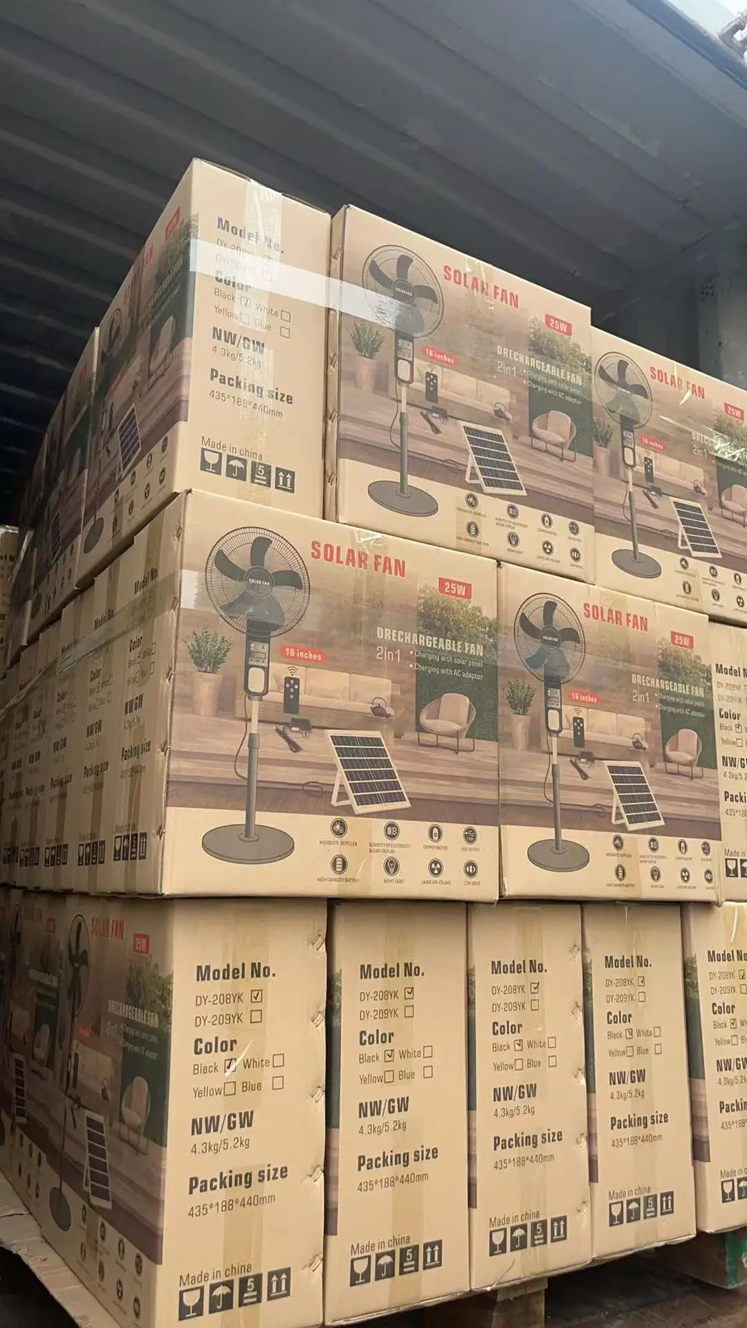 Rechargeable Solar Stand Fan, 12V, 25W - detail 24