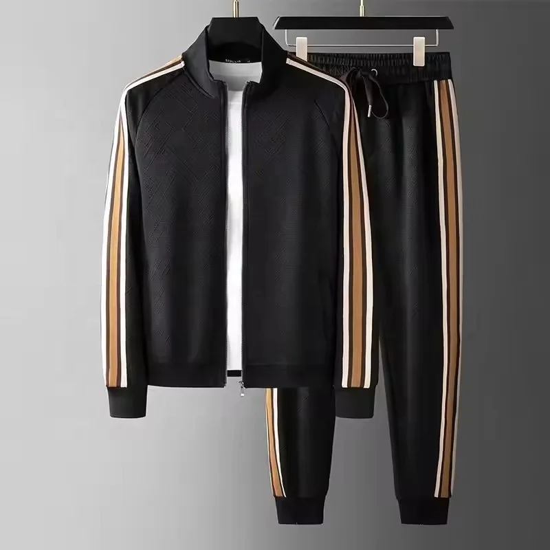 Men's Tracksuits Set Full Zip Jacket Hoodie Sweatsuit Running Sport Pants Outfits for Men with Zipper Pockets