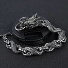 Link Bracelets Stainless Steel Link Chain Bracelets Fashion Mans Dragon Bracelets