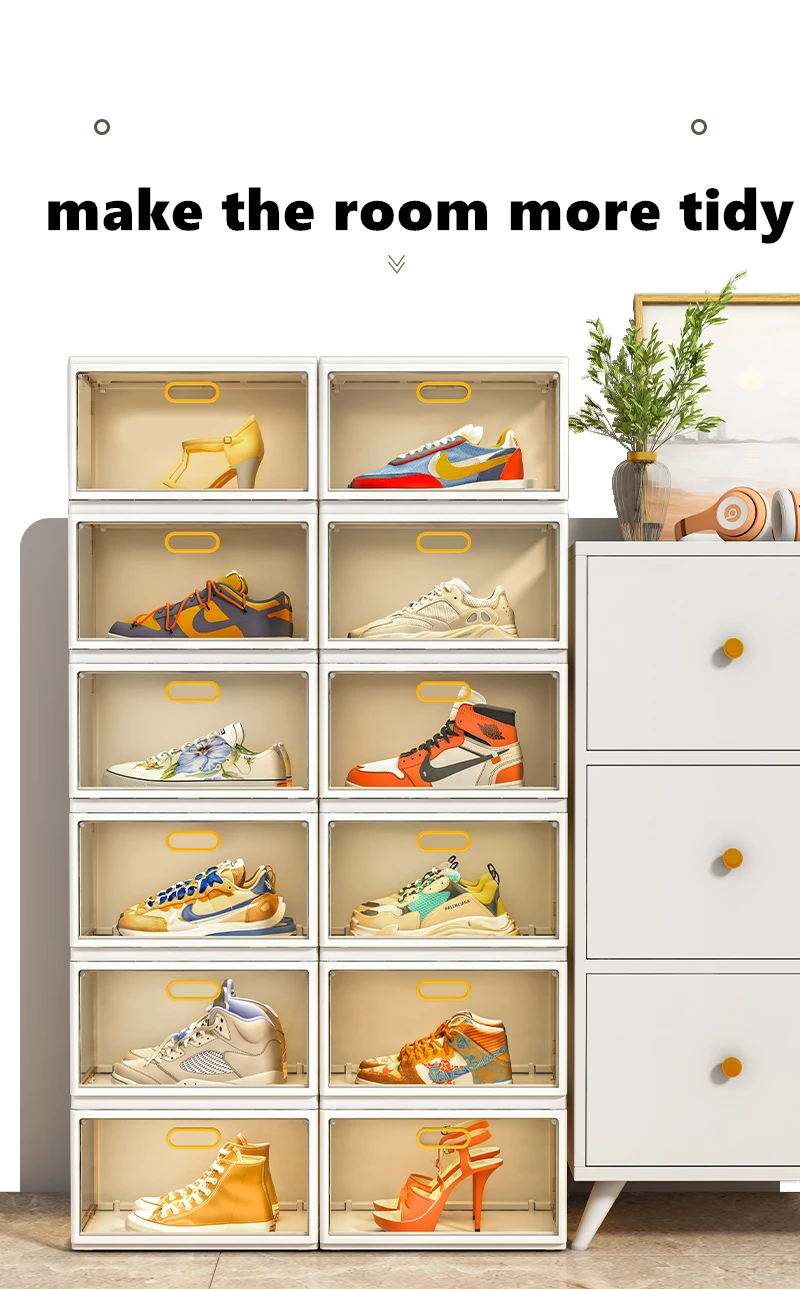 Installationfree Shoe Box With Custom Logo Spacesaving Folding Shoe