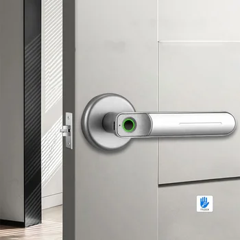 Pulido Electric Handle Lock Ttlock Smart Home Door Lock Biometric Fingerprint Wifi Smart Lever Handle Door Lock