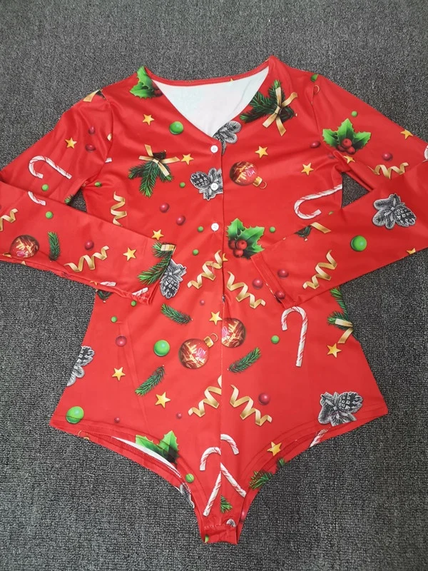 DFG Custom Designer Sleep Nightwear Holiday Christmas Onesie Pajamas for Women Shorts Wap Onsie Cartoon Pattern Plain Dyed
