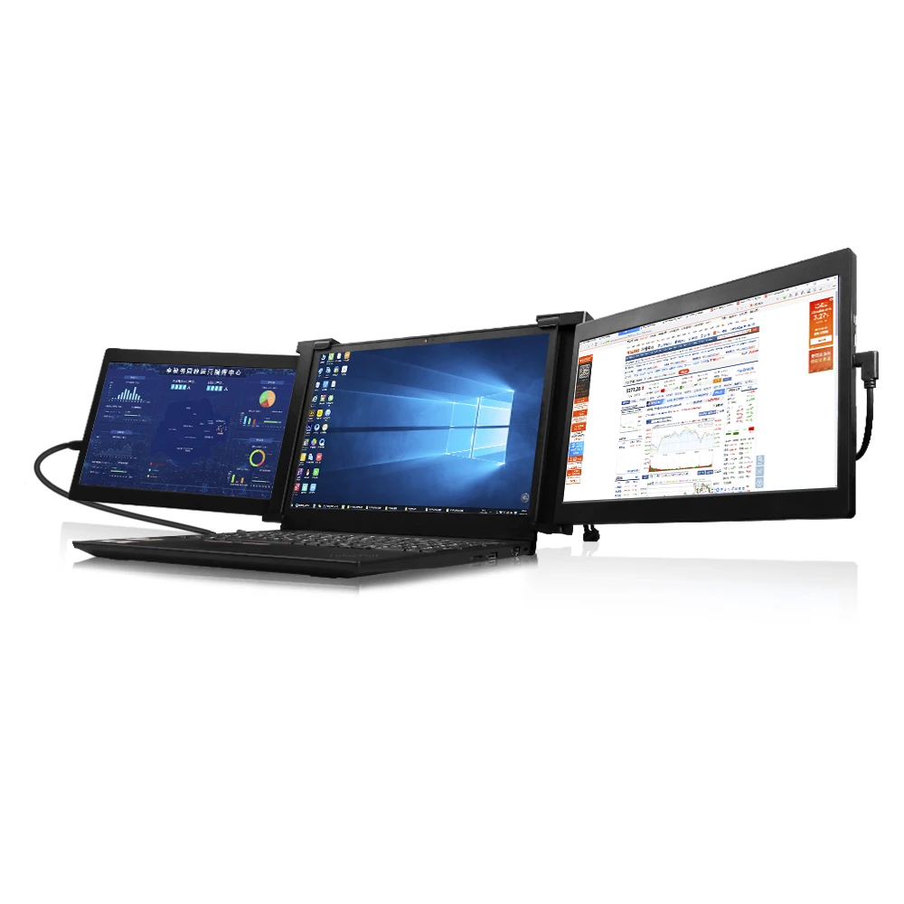 computer with three display screens factory