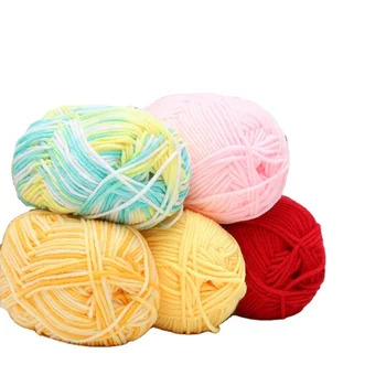 Various Colors Soft hand knitting yarn Baby Yarn 5ply 50g milk cotton yarn