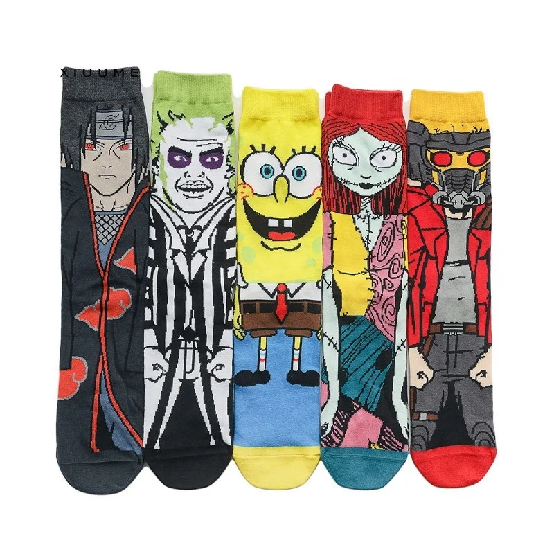 Funny Happy Comics Men Fashion Cotton Calcetines Animados Custom Tube Crew  Designer Meias Ankle Anime Cartoon Socks - Buy Anime Socks,Cartoon  Socks,Crew Designer Socks Product on 