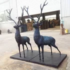 Copper Outdoor Park Decoration Metal Animal Life Size Copper Brass Deer Statue For Home