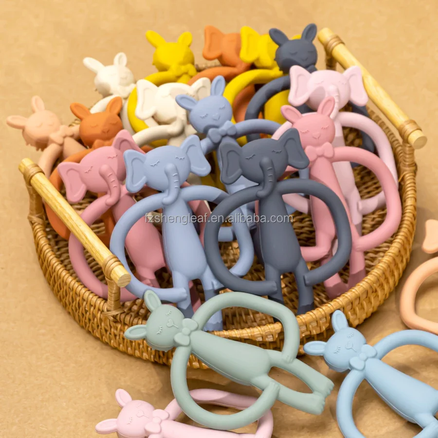 product bpa free custom kid baby teether durable infant chewing soft toys food grade silicone silicon nursing gift for newborns-0