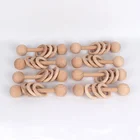 Wooden Educational Toys Wooden Baby Rattle Beech Wooden Beads Rattle Baby Teether Baby Educational Toys