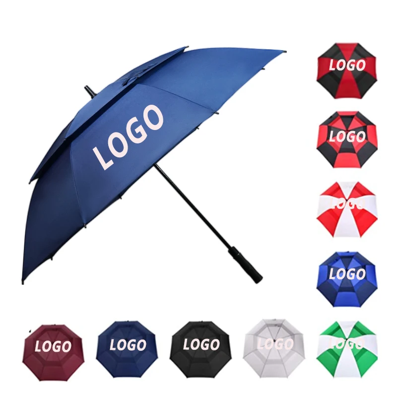 Low Price Cheap Wholesale Customized Umbrellas Custom Outdoor Windproof Folding Golf Umbrella With Printing Logo