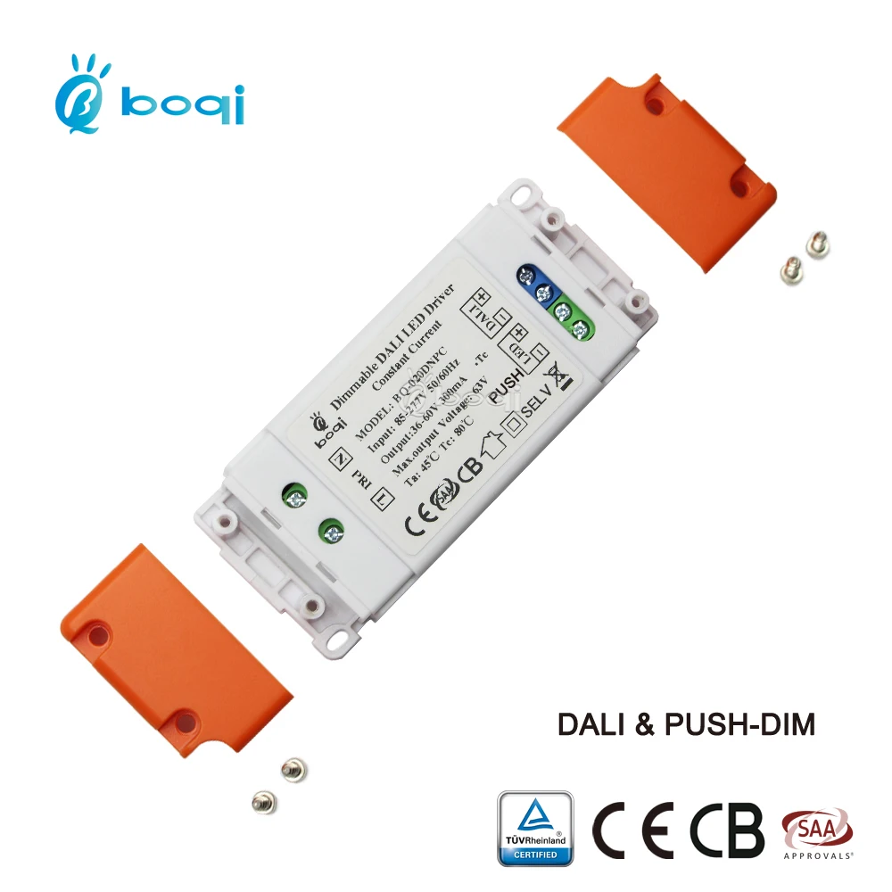 High PF 12w to PUSH dimmable 18w DALI dimming driver for led panel light