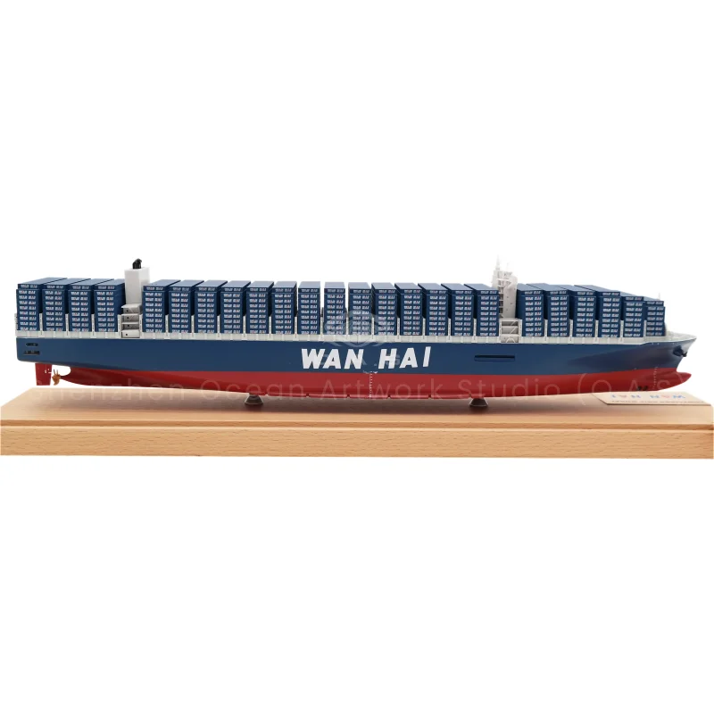 loas factorys customized 45cm wan hai container ship model scale 1888 for shipping business gifts-6