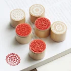 Stamps DIY Crafts Card Making Stamps 6pcs Set Wooden Mounted Rubber Stamps For Kids Handle Card Making Stamps Set Custom