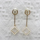 Earrings Gold New Trendy Fashion Earrings Gold Plated Drop Earrings Pearl Tassel Earrings Jewelry For Women