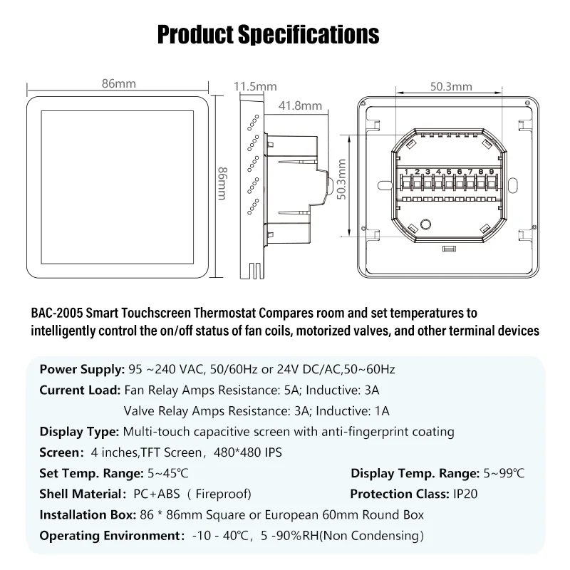 Fan Coil Unit, BAC-2005, TFT, APP, 6H - detail 20